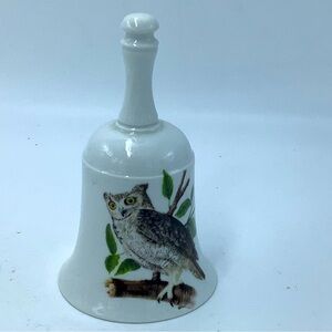 Vintage House of Goebel Bavaria  Porcelain Great Horned Owl Bell